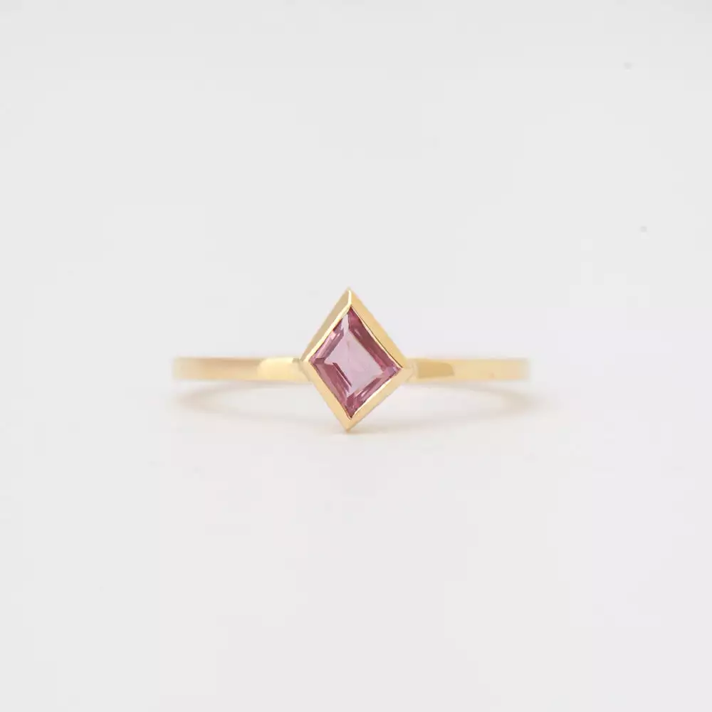 0.50 ct Pink Sapphire Mosaic Stack Ring