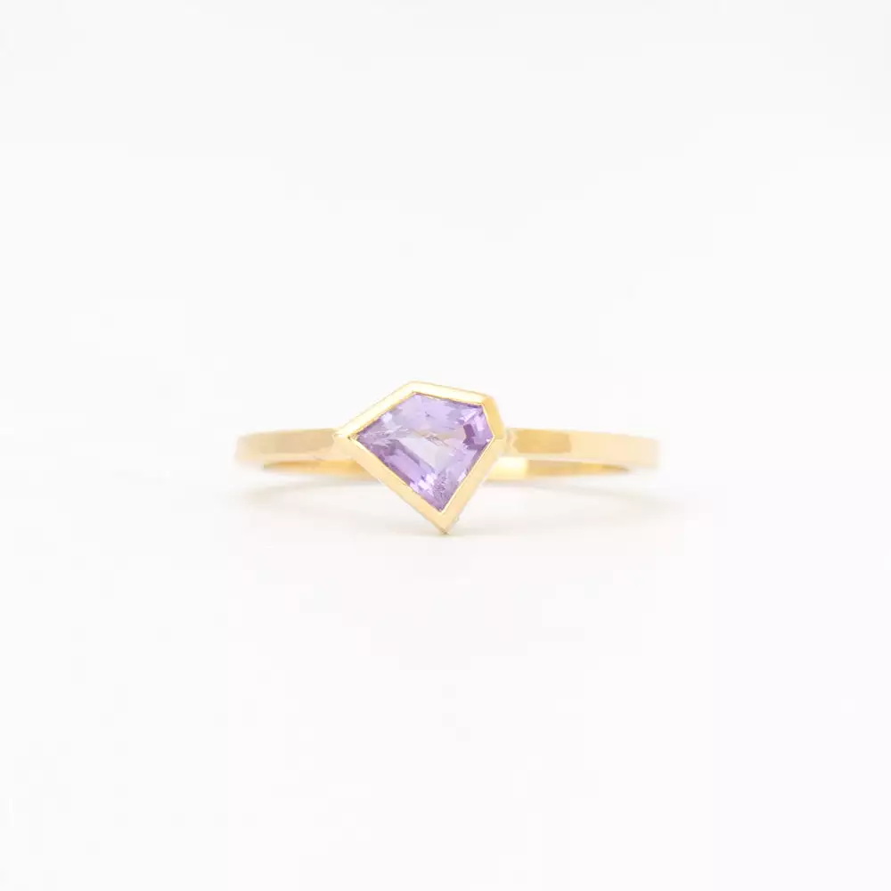 0.50 ct Purple Sapphire Mosaic Stack Ring