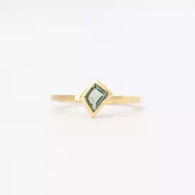 0.54 ct Green Sapphire Mosaic Stack Ring