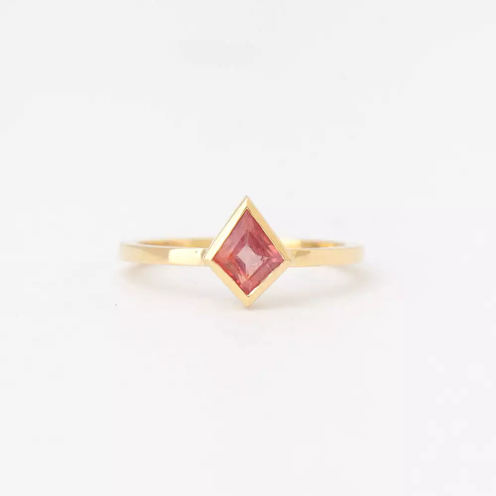 0.60 ct Pink Sapphire Mosaic Stack Ring