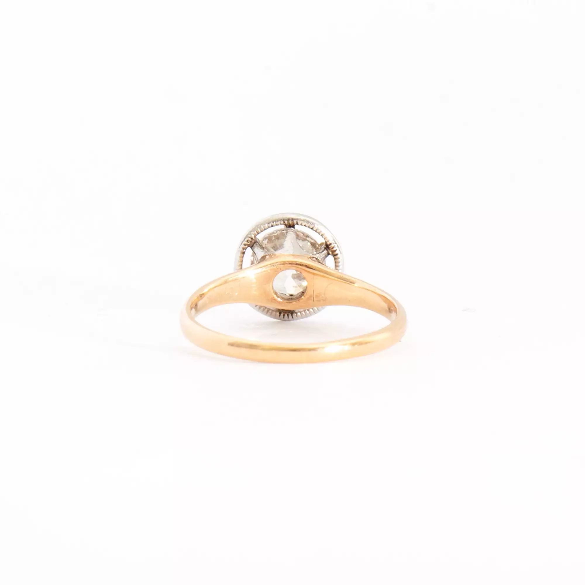 0.70 ct Milgrain Halo Solitaire Ring