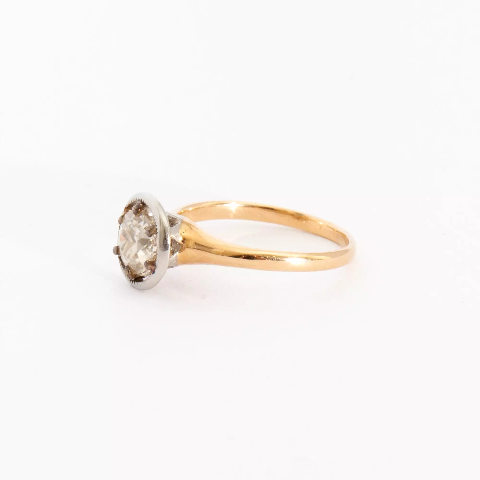 0.70 ct Milgrain Halo Solitaire Ring