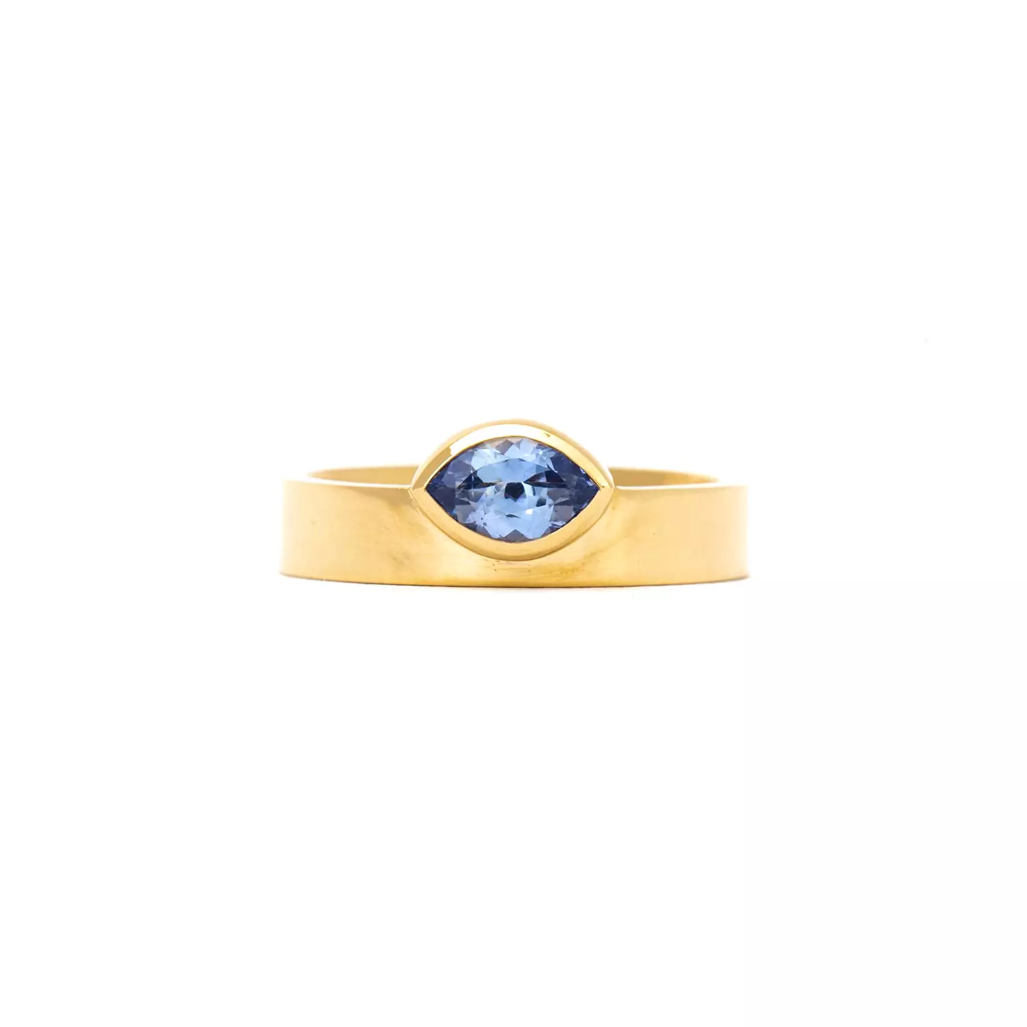 0.81 ct Marquise Sapphire Monolith Ring