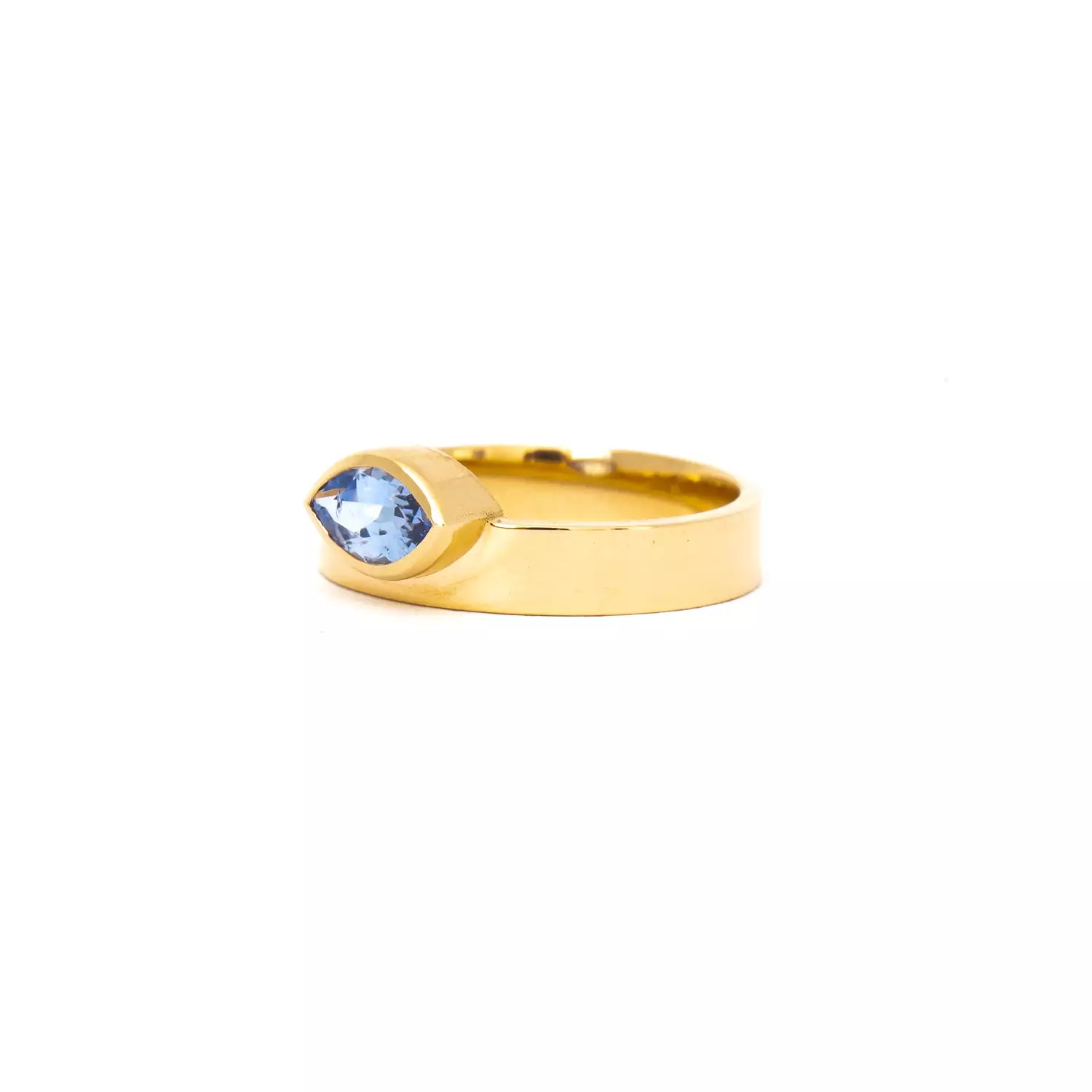 0.81 ct Marquise Sapphire Monolith Ring