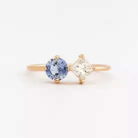 0.88 ctw Sapphire & Diamond Mosaic Ring