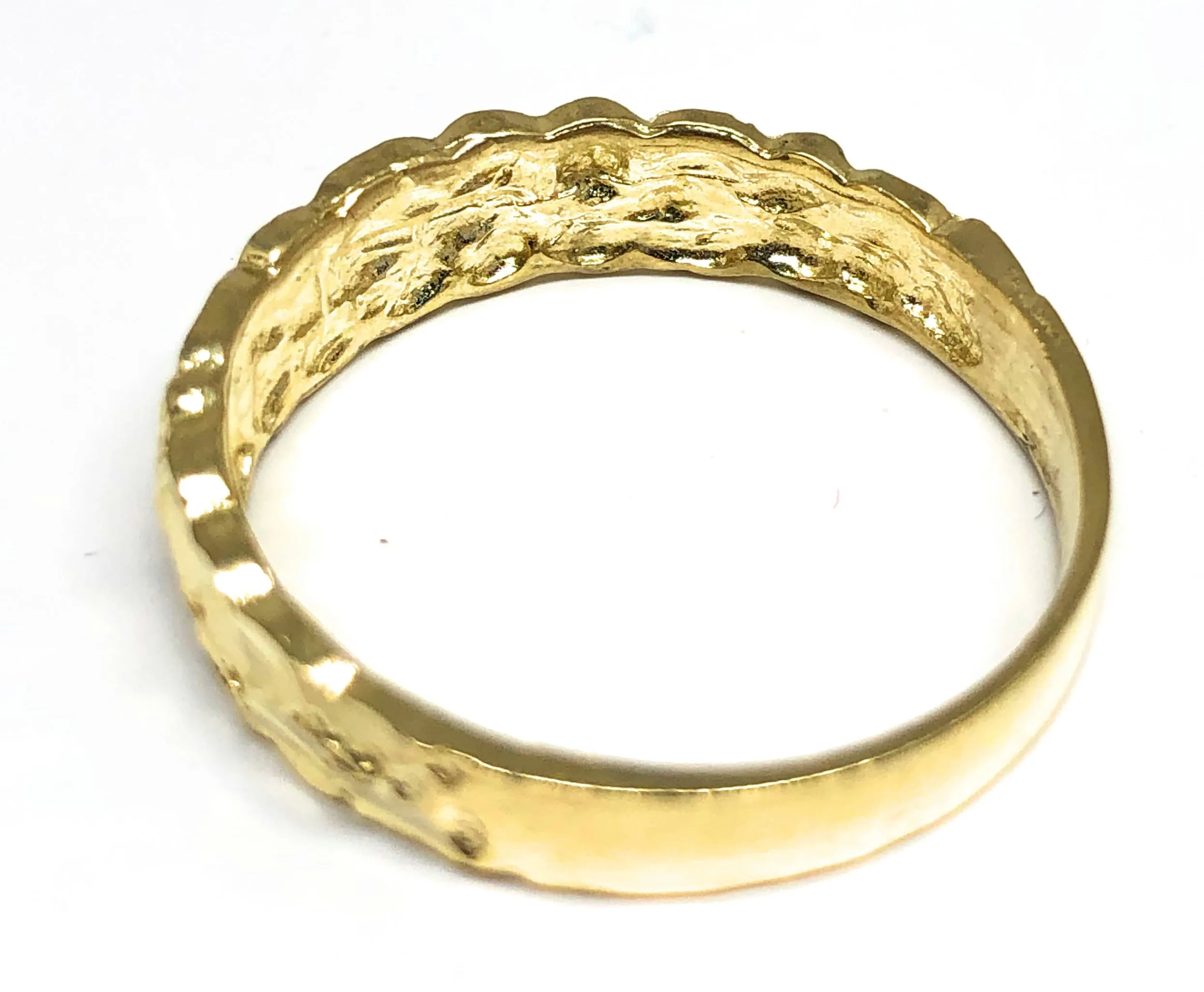 10k Solid Gold Yellow Classic Nugget Band Ring 5.5MM