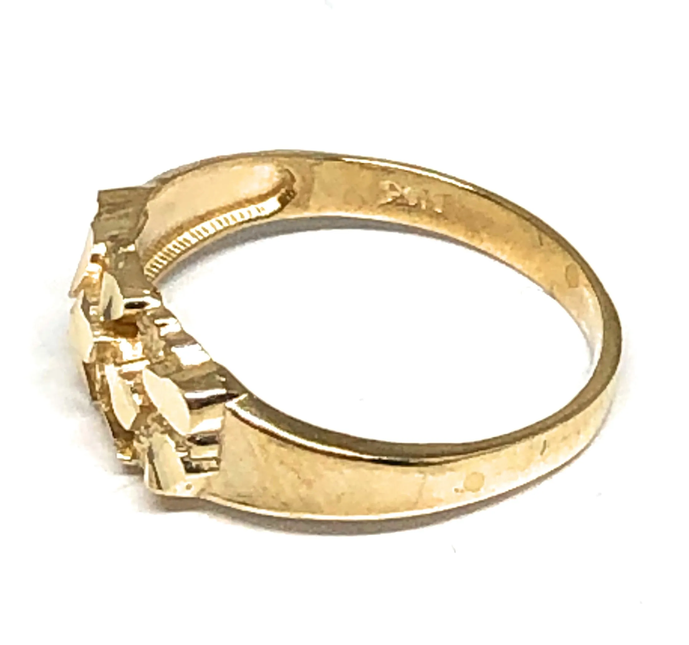 10k Solid Gold Yellow Classic Nugget Ring