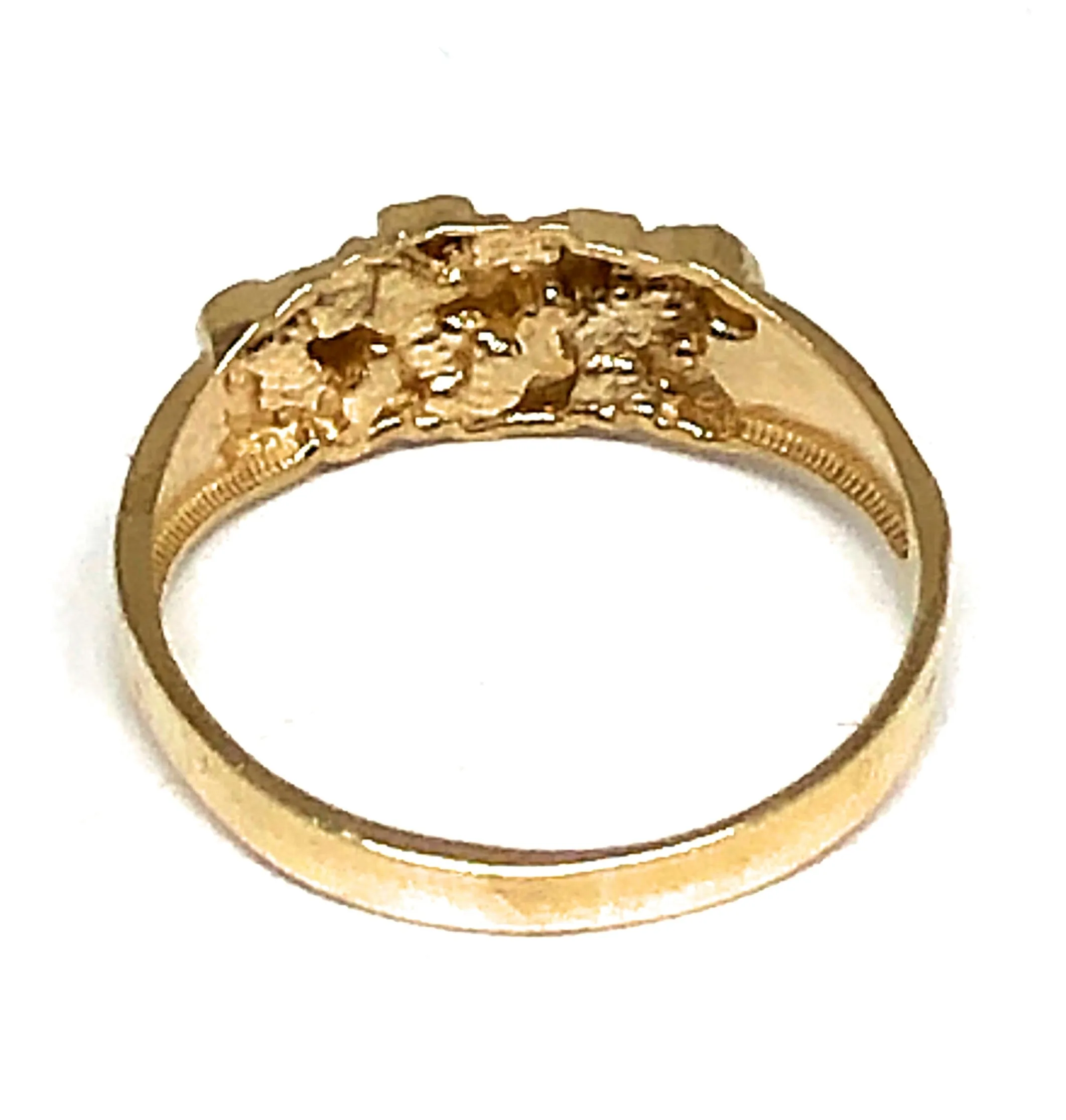 10k Solid Gold Yellow Classic Nugget Ring