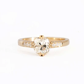 1.31 ct Old Mine Bauer Solitaire Ring