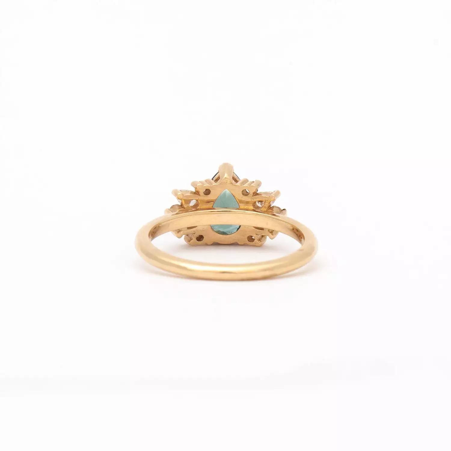 1.32 ct Teal Pear Sapphire Kori Ring