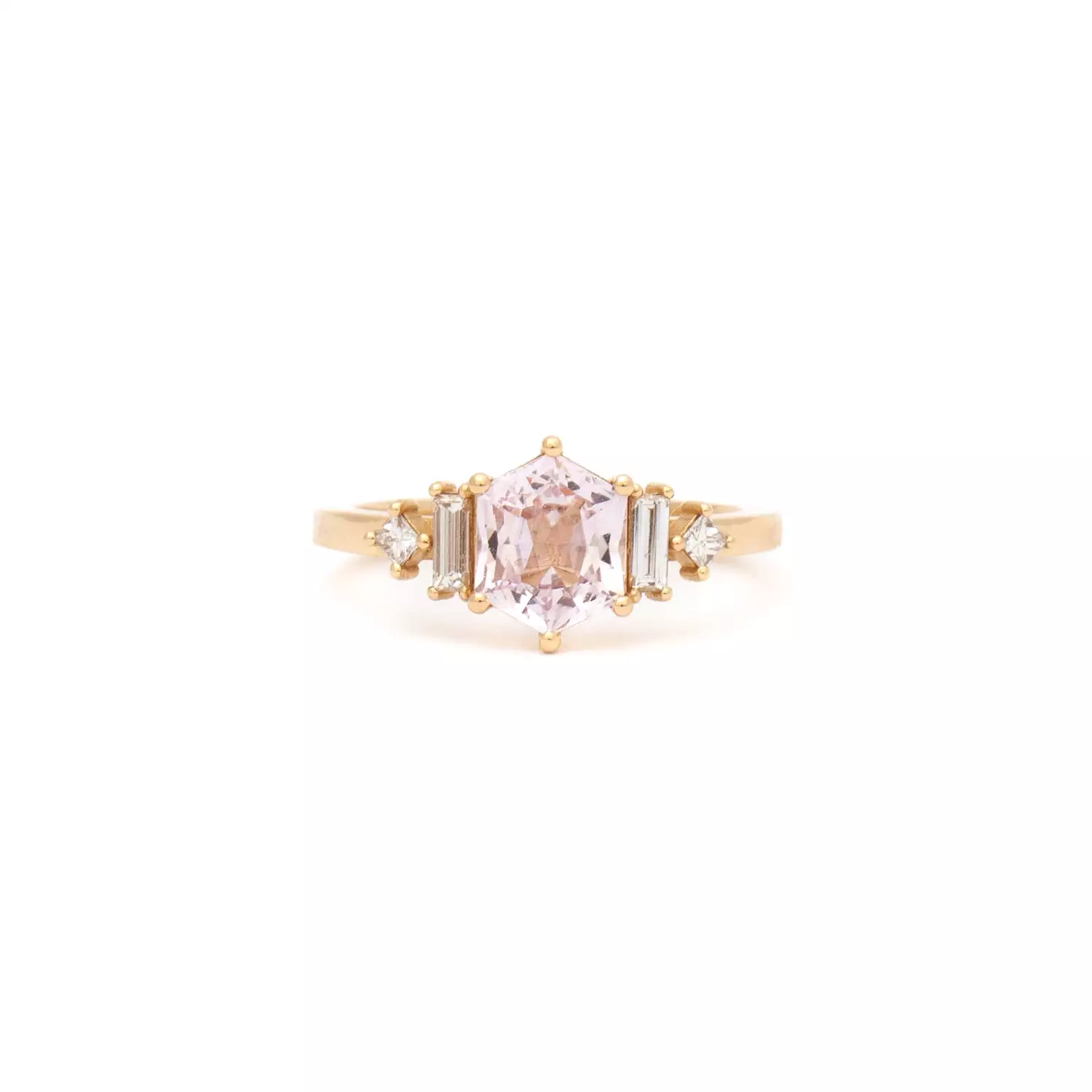 1.40 ct Pink Hexagonal Sapphire Josie Ring