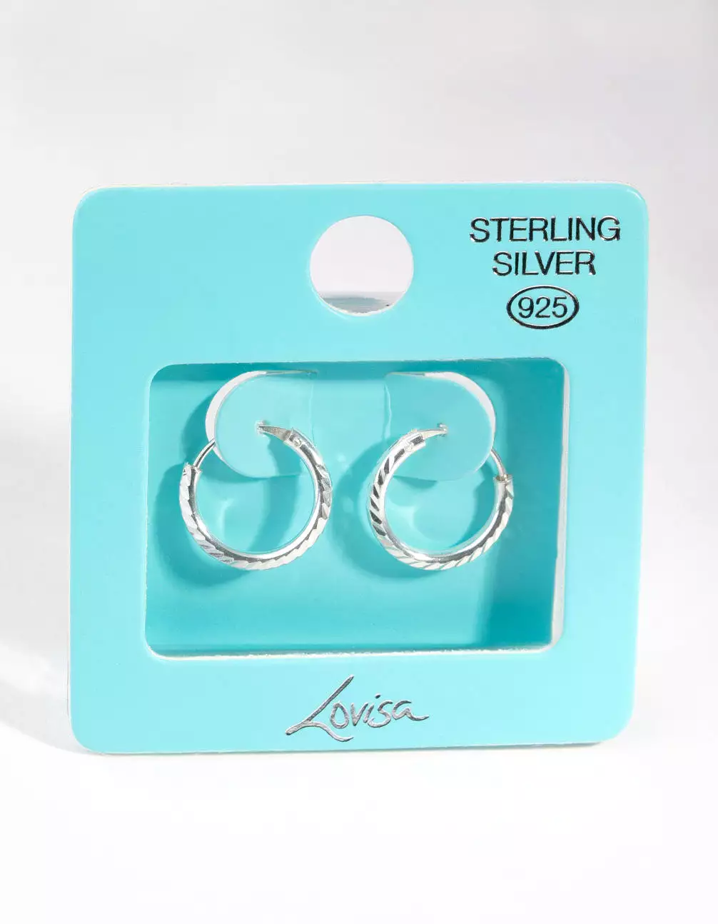 14mm Diamond Cut Hoop Earrings