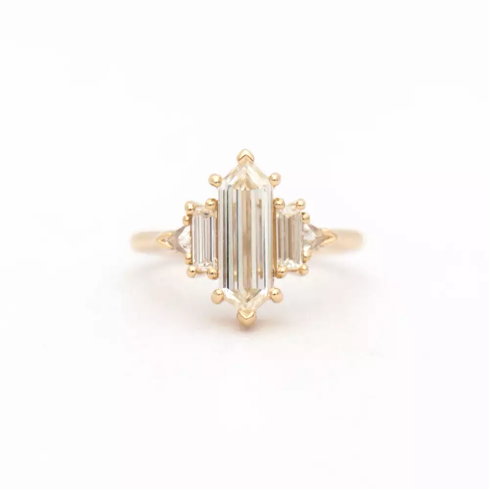 1.54 ct Hexagon Diamond Theda Ring