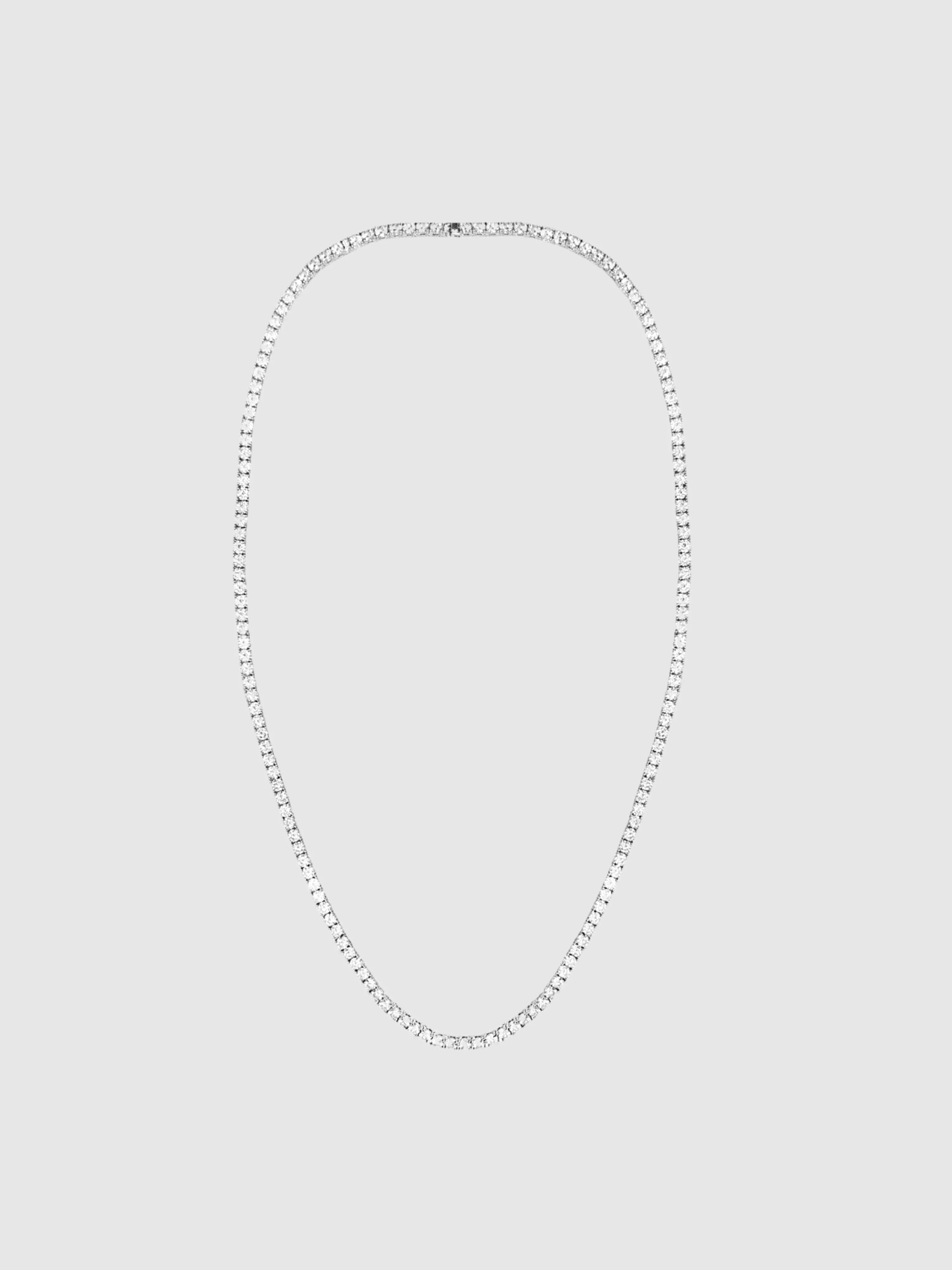 24 Rhodium Tennis Necklace