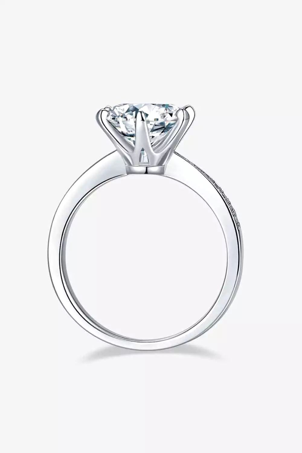 3 Carat Moissanite Side Stone Ring