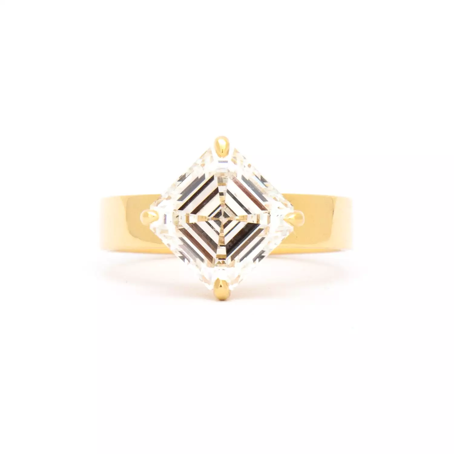 3.54 ct Lab-Grown Asscher Diamond Temple Ring