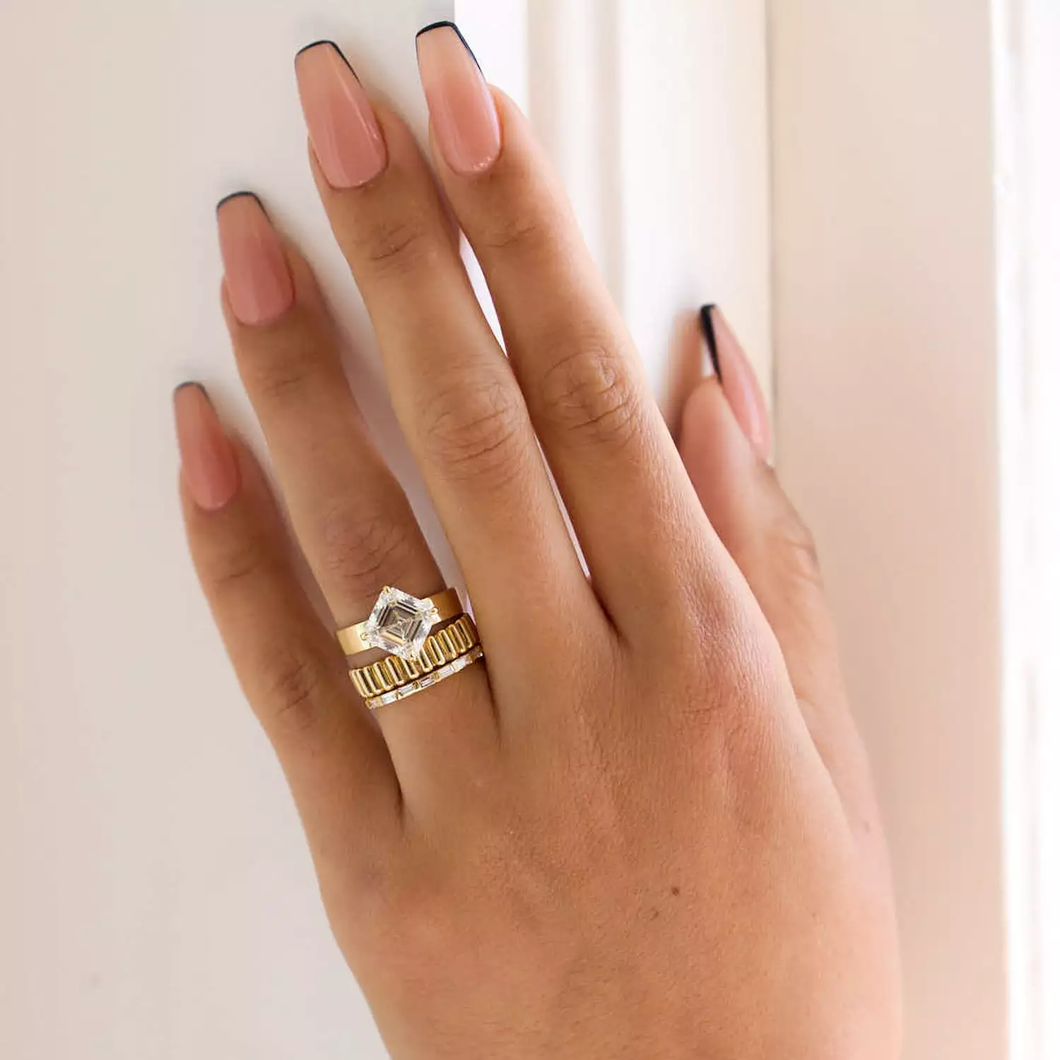 3.54 ct Lab-Grown Asscher Diamond Temple Ring