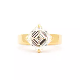 3.54 ct Lab-Grown Asscher Diamond Temple Ring