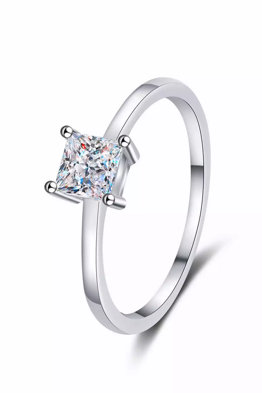 925 Sterling Silver Moissanite Solitaire Ring