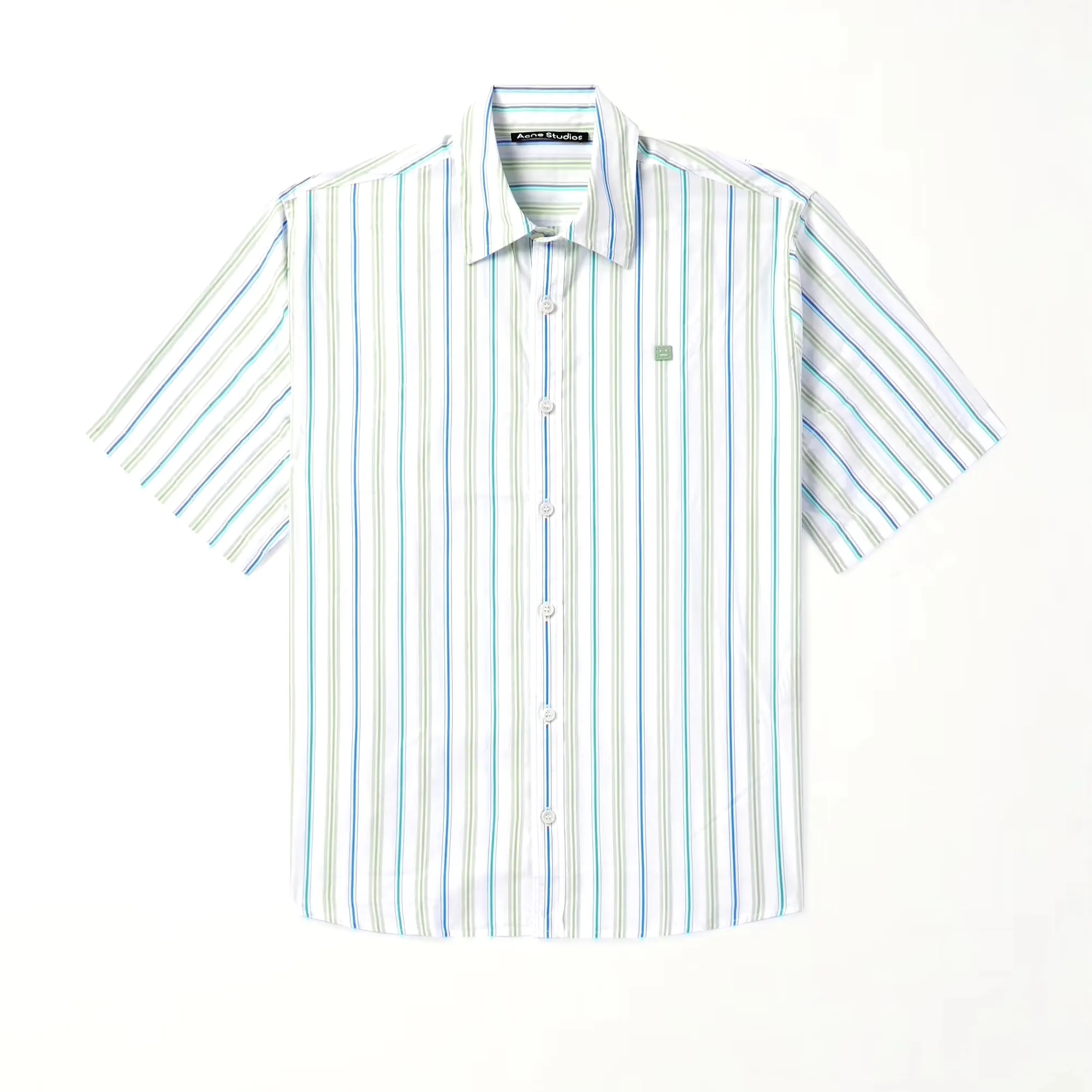 Acne Studios  |Stripes Cotton Logo Designers Shirts