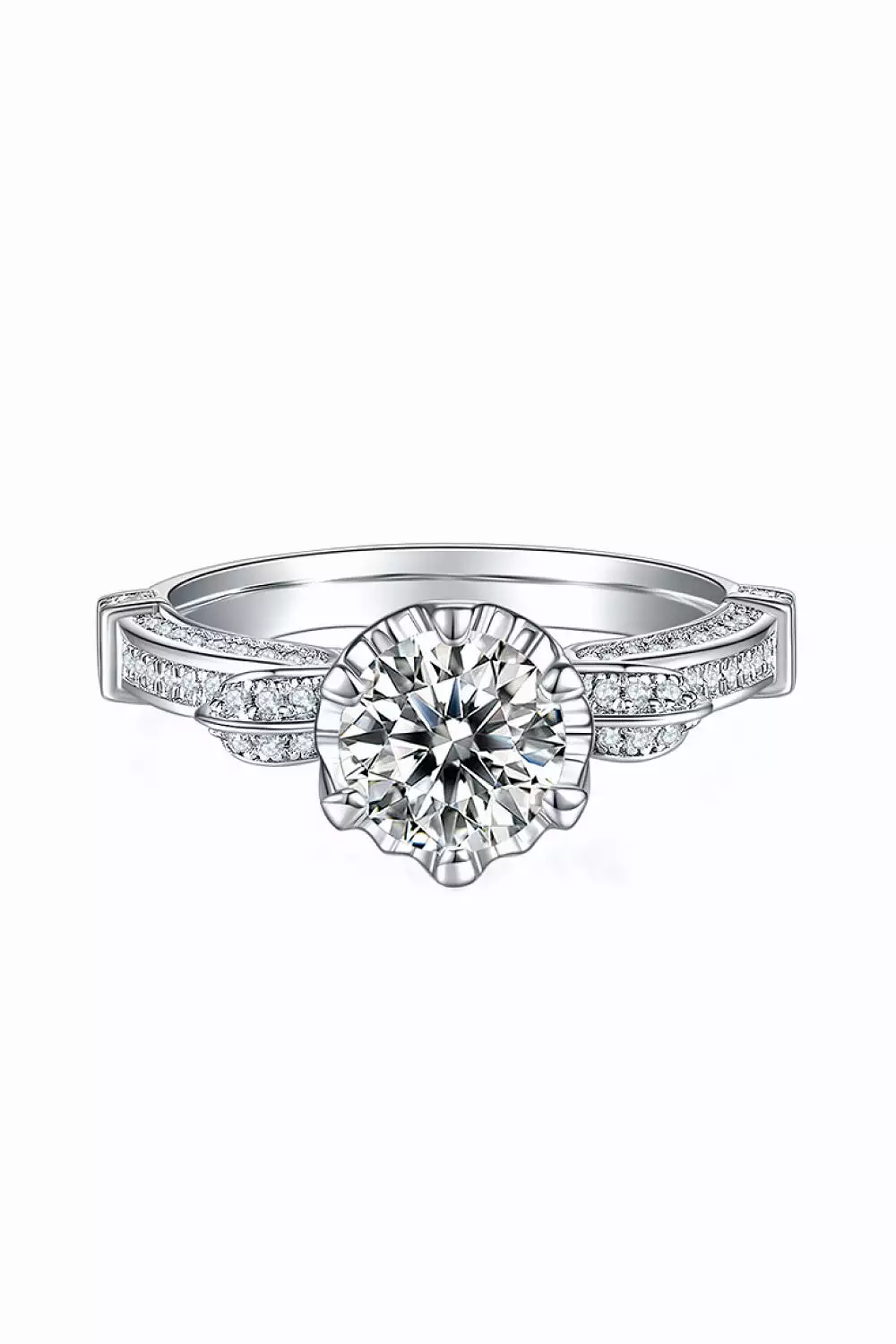 Adored 1 Carat Moissanite 925 Sterling Silver Ring