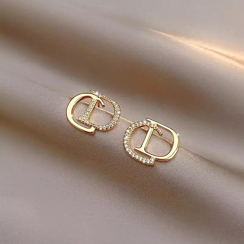 Alphabet DG Earrings Women's Luxury Gold Earrings Personality Design Sense Simple Earrings - S4653334