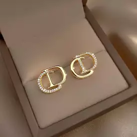 Alphabet DG Earrings Women's Luxury Gold Earrings Personality Design Sense Simple Earrings - S4653334