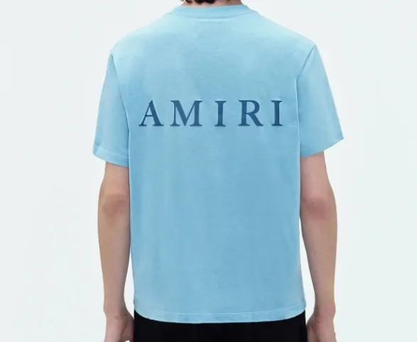 AMIRI  |Street Style Plain Cotton Short Sleeves Logo T-Shirts