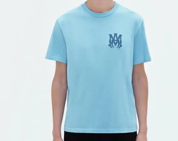 AMIRI  |Street Style Plain Cotton Short Sleeves Logo T-Shirts