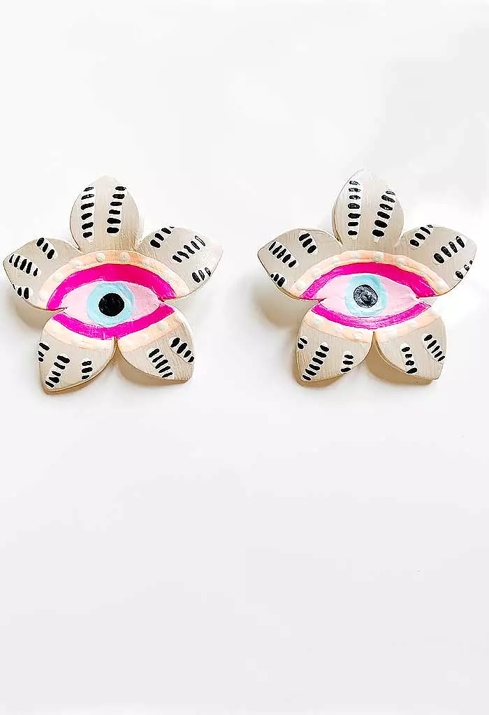 Athens Blossom Studs-Neon