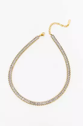 Baguette Stone Tennis Necklace