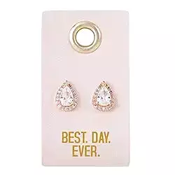 Best Day Ever CZ Studs