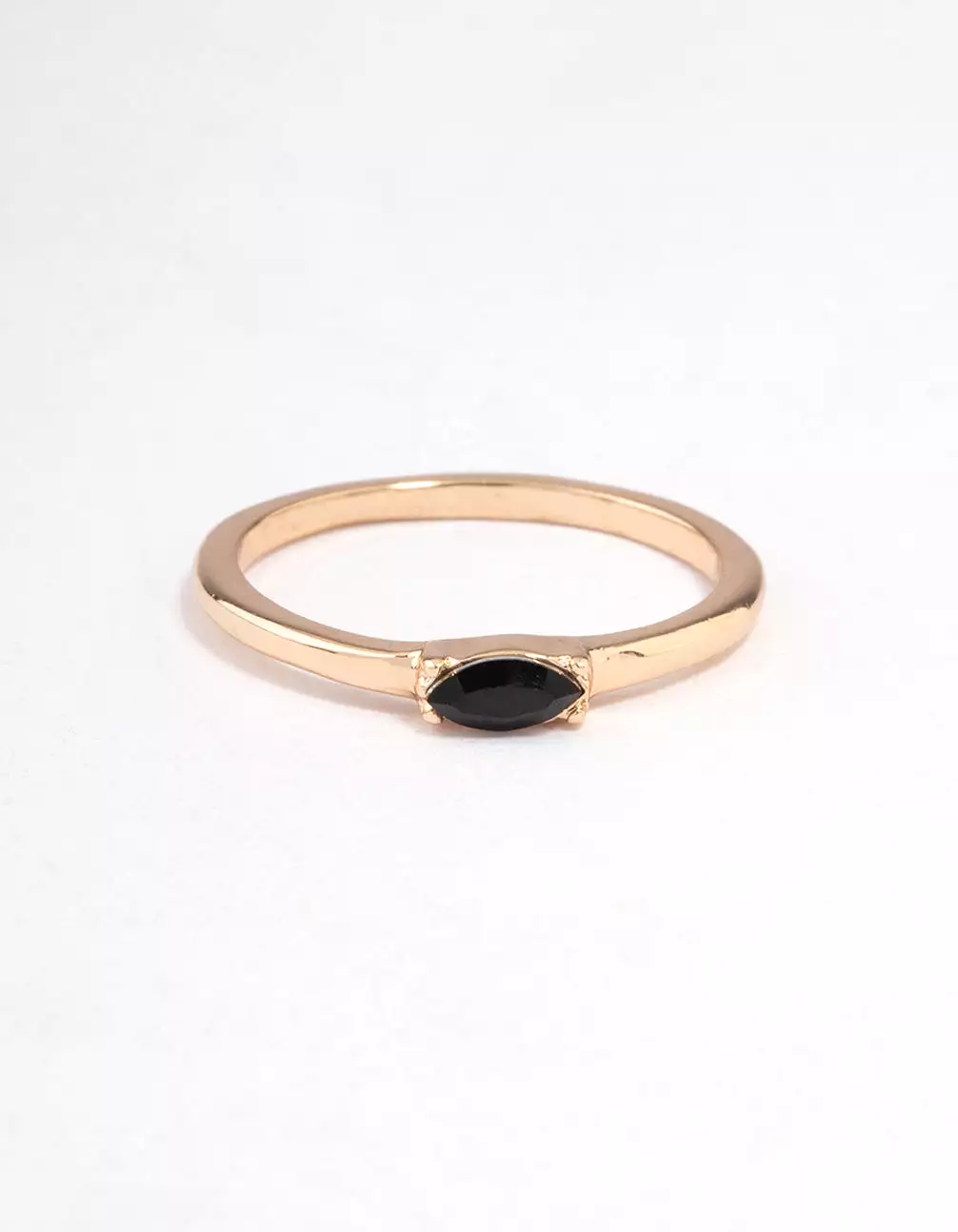 Black Oval Stone Ring