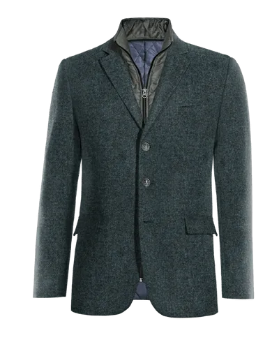  Blazer azul de donegal tweed edición limitada de 3 botones