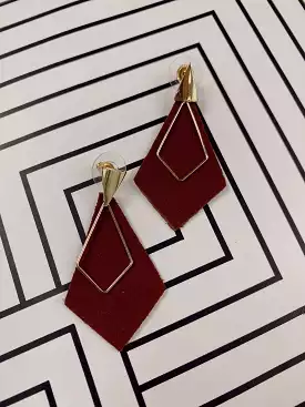 Brown/Gold Kite Drop Earrings