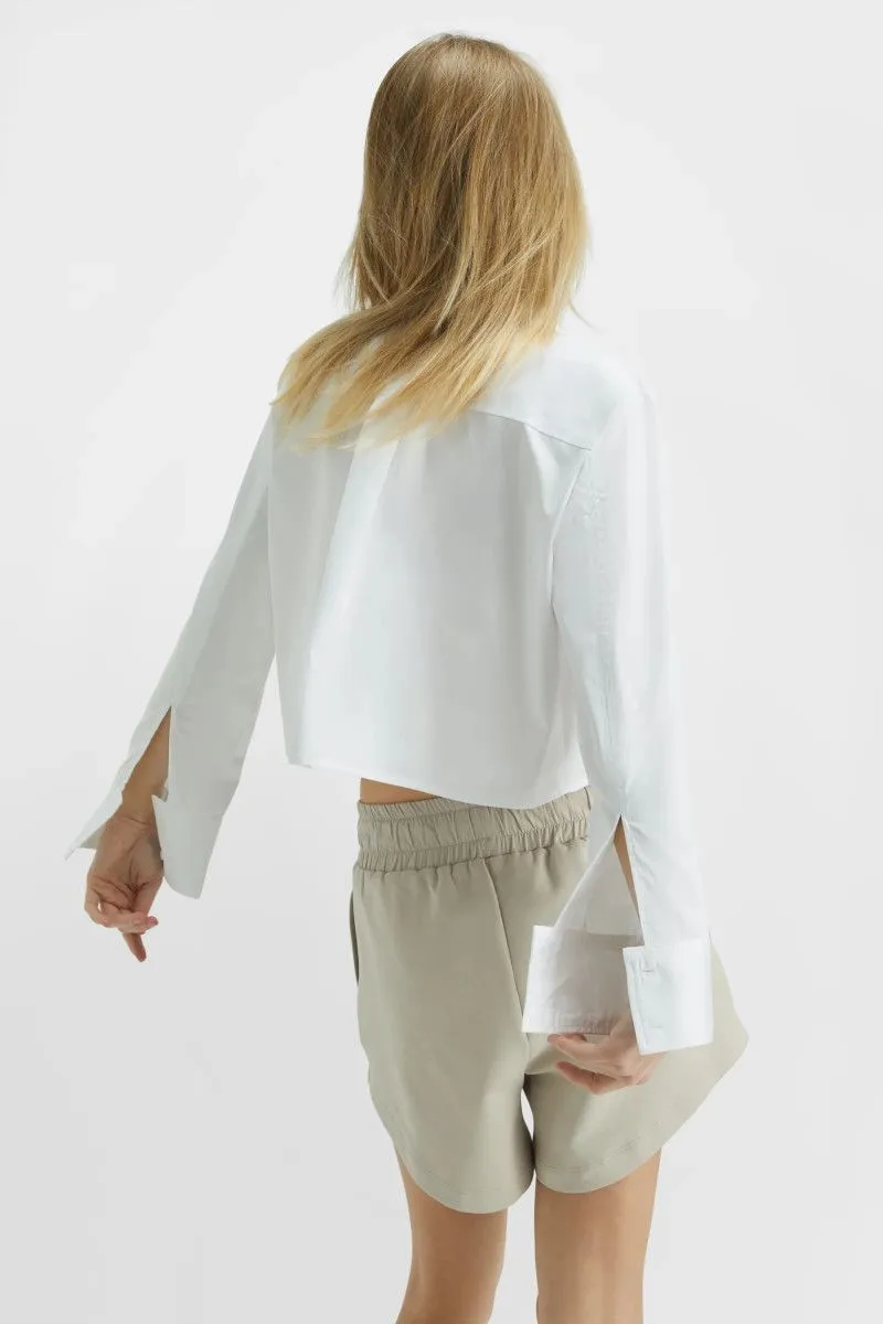 Camicia cropped donna Bianco