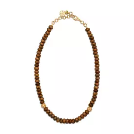 Capucine de Wulf Earth Goddess Single Strand Necklace 16 + 2 Teak