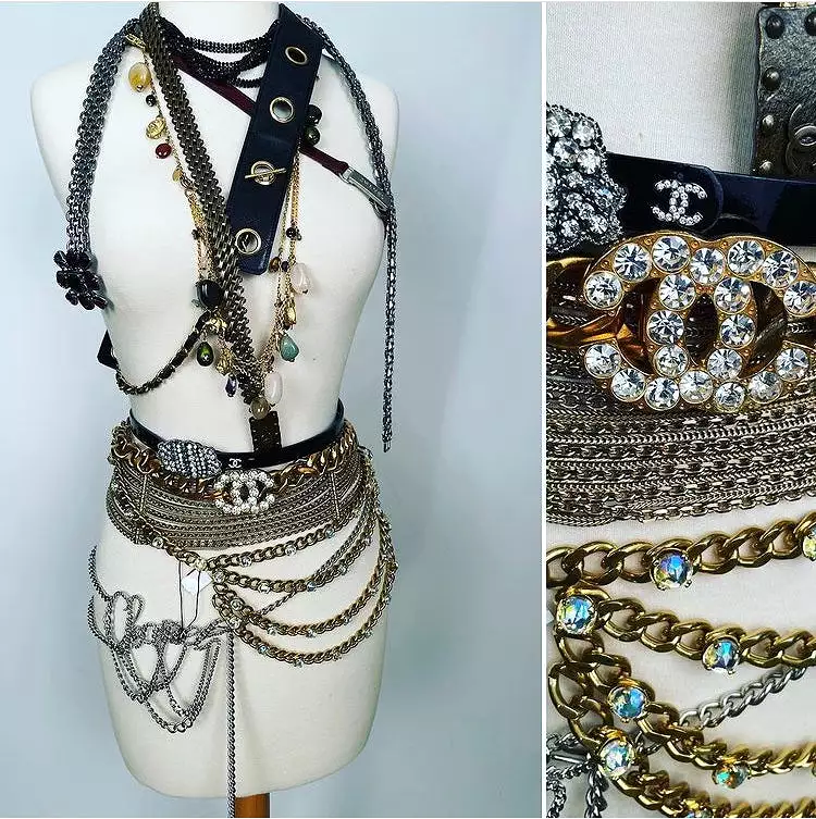 Chanel 07P 2007 Spring Gold Multi Strand Chain Belt Necklace