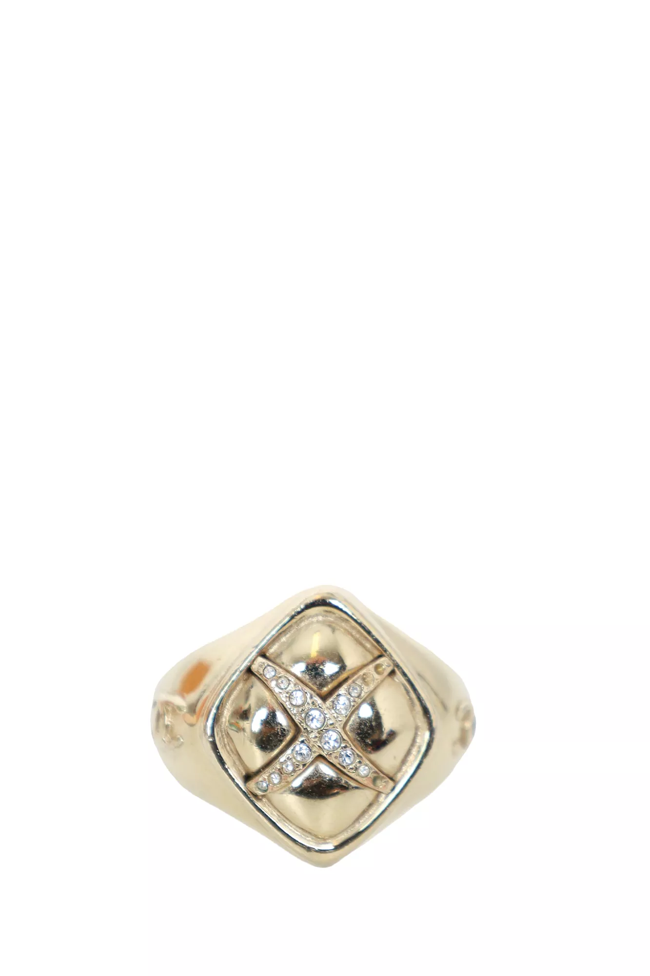 Chanel Gold Tone Cross AB7018 Ring