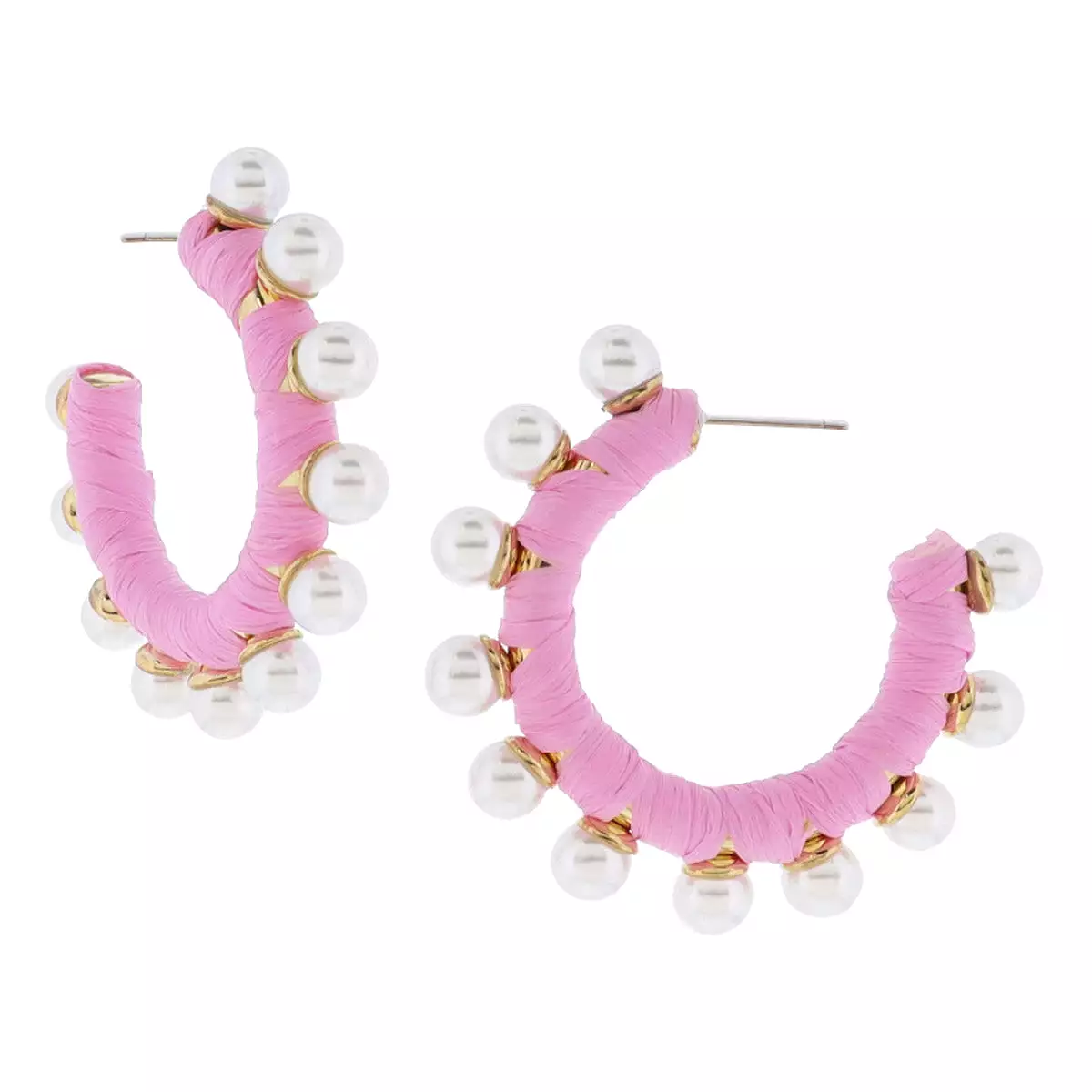 Chic in Pink Pearl Earrings