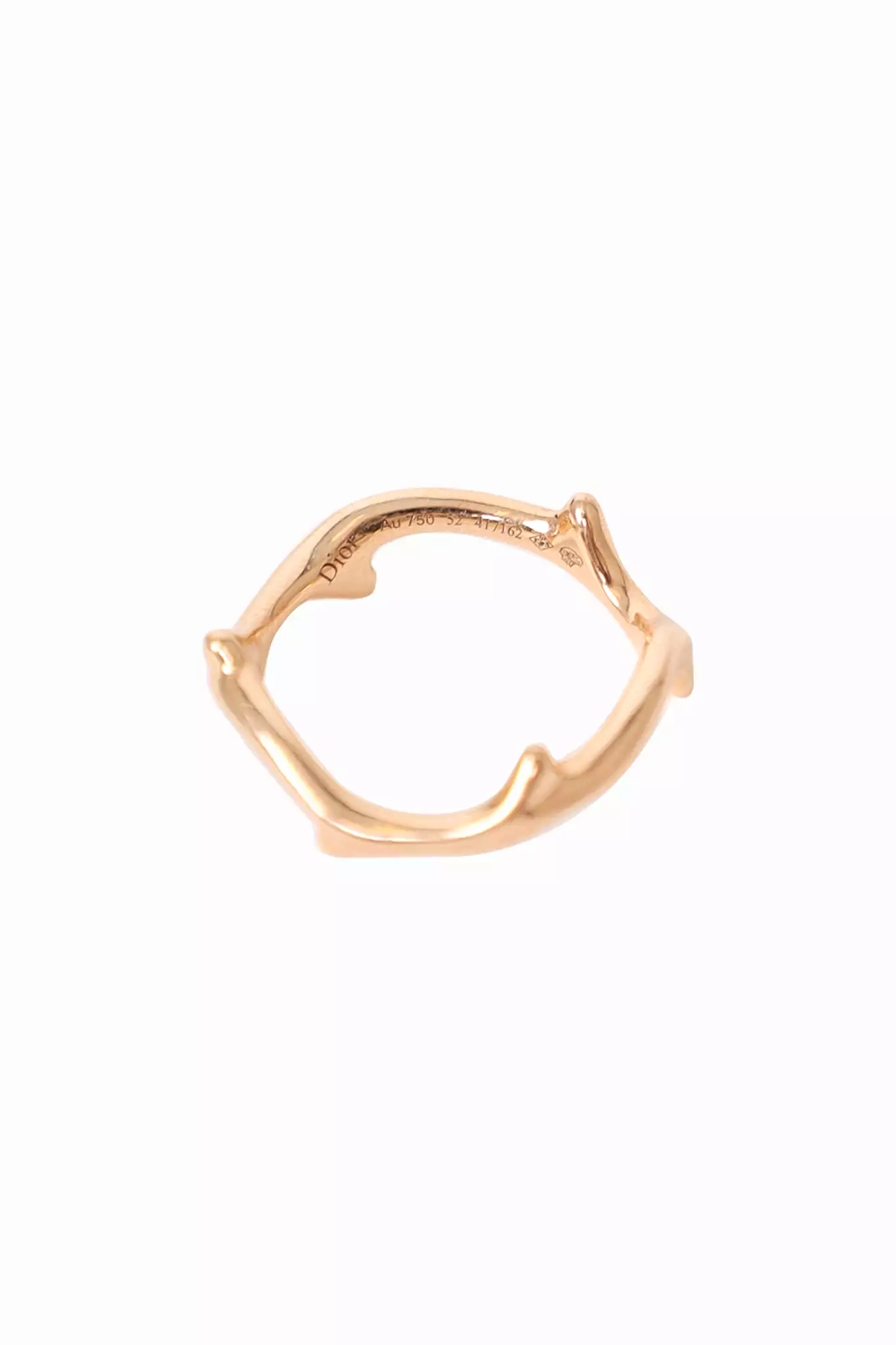 Christian Dior 18K Yellow Gold Bois De Rose Ring