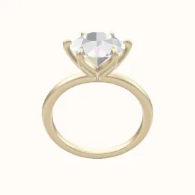 Classic Solitaire Engagement Ring With Petal Six Prong Head