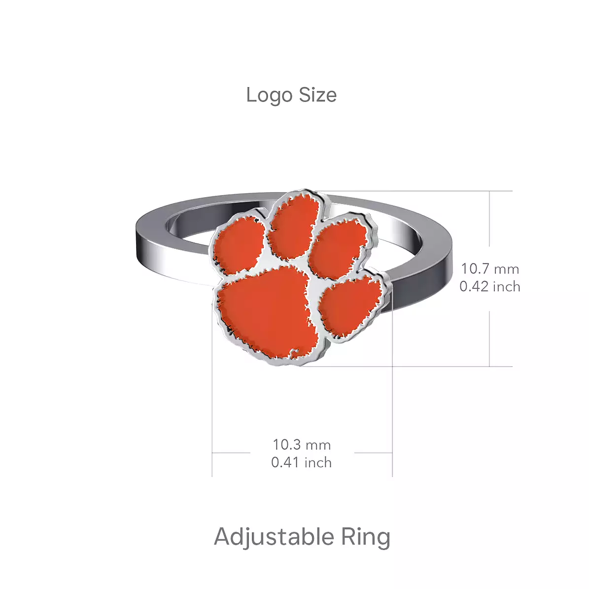 Clemson University Bypass Ring - Enamel