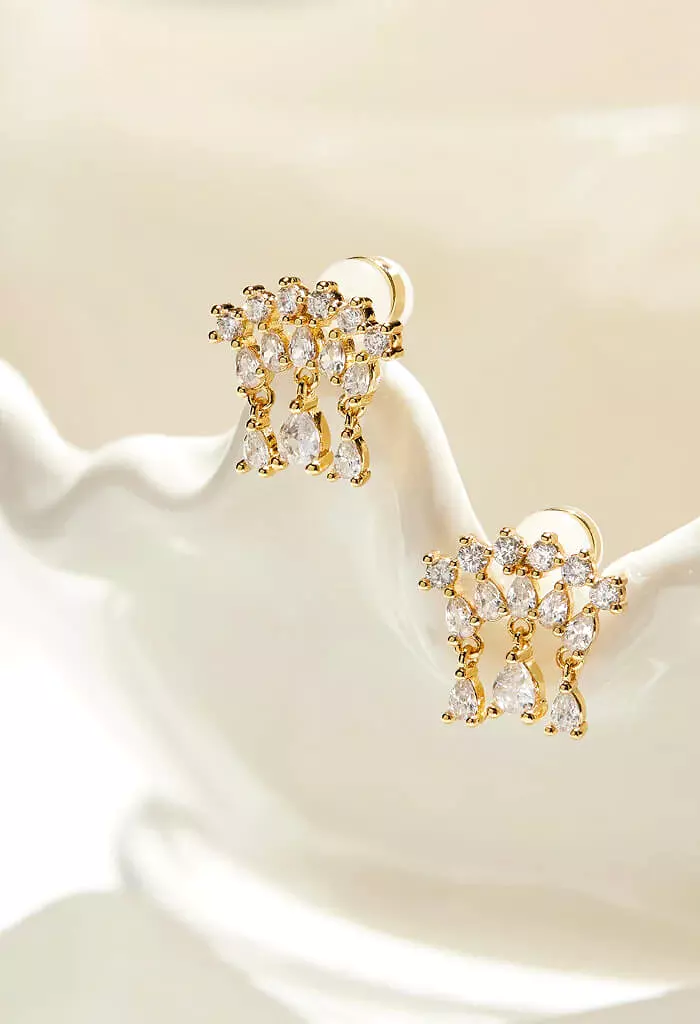 Colette Shaker Studs-Gold