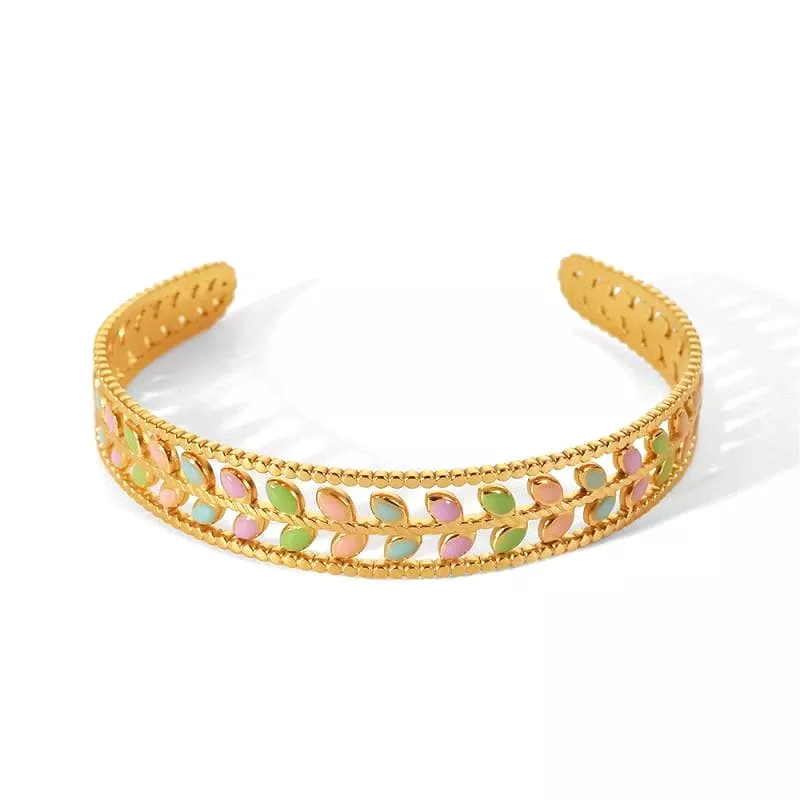 Colorful Olive Leaf Bracelet