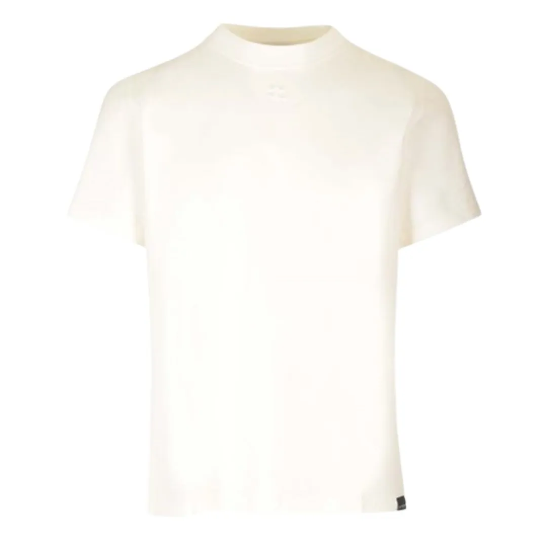 Courreges  |Plain Cotton Short Sleeves Logo T-Shirts