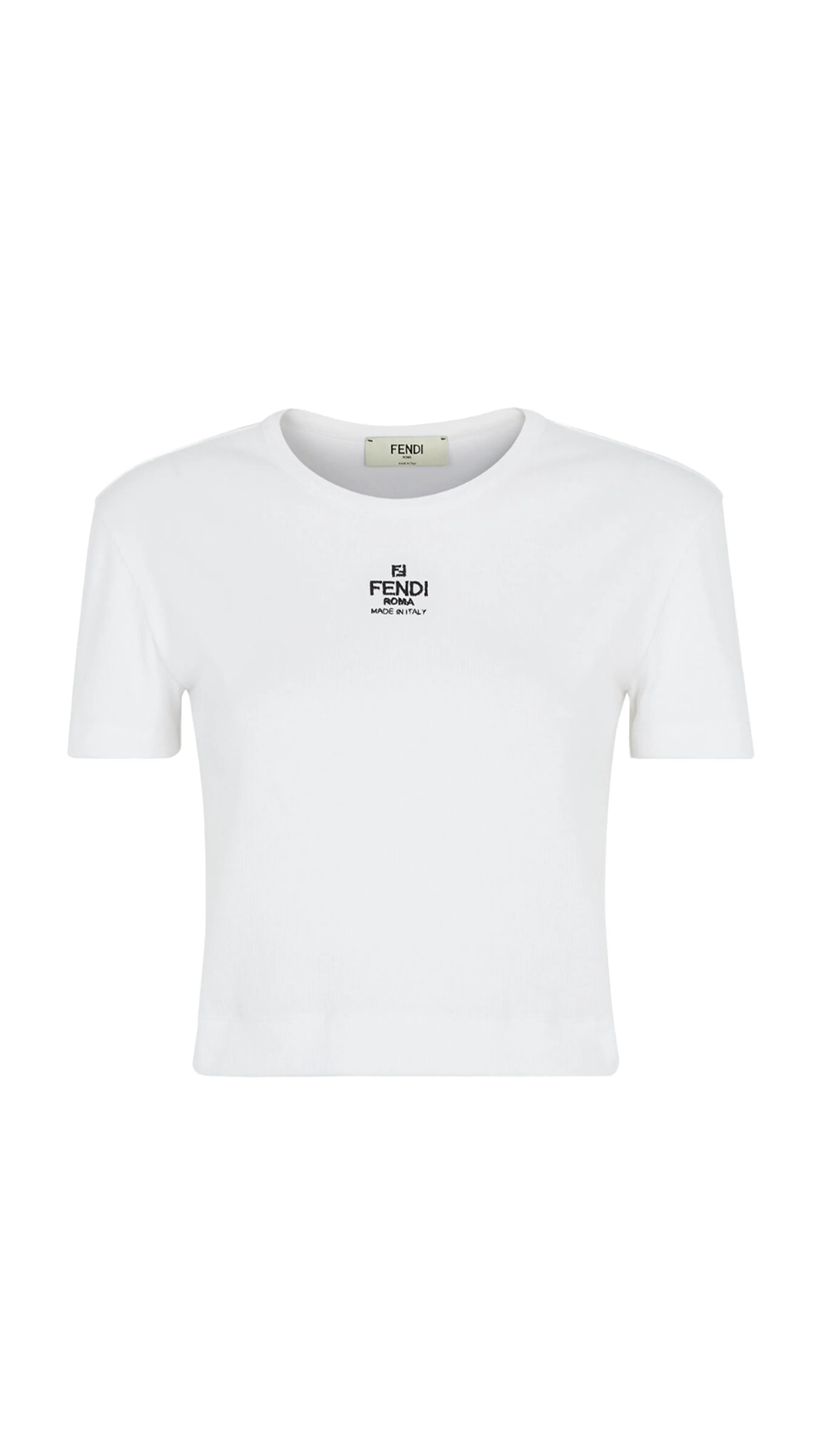 Cropped Cotton T-shirt - White