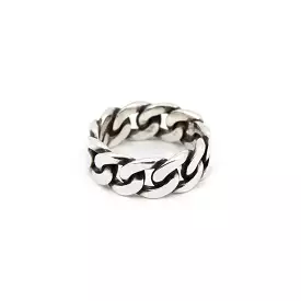 Cubano - Bold Cuban Chain Ring in Sterling Silver