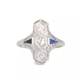 Diamond & Sapphire Dinner Ring