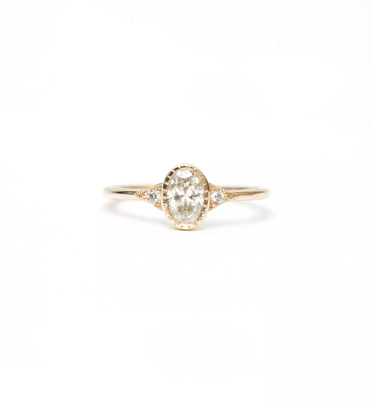 Diamond Oval Deco Ring